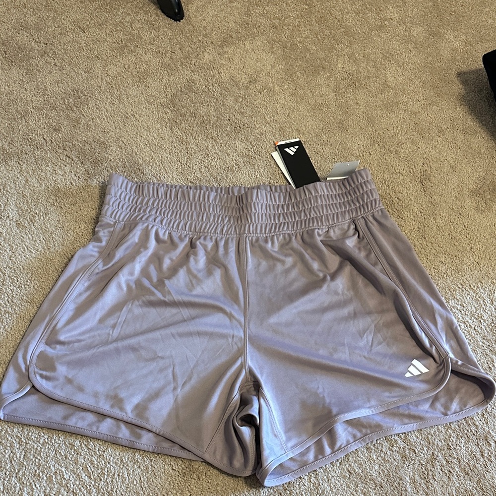 Adidas Women's Athletic Shorts in Soft Purple